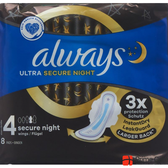 Always Ultra Binde Secure Night Size 4 8 pieces buy online