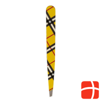 Hausmann tweezers diagonal check design yellow