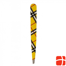 Hausmann tweezers diagonal check design yellow