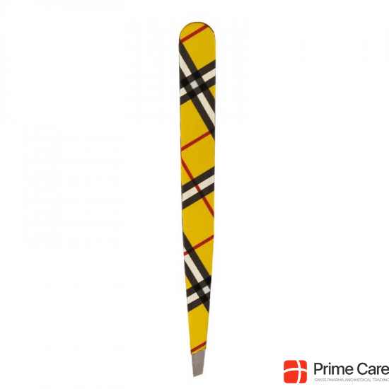 Hausmann tweezers diagonal check design yellow buy online