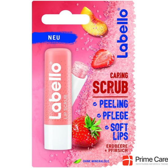 Labello Caring Lip Scrub Strawberry Peach 5.5ml buy online