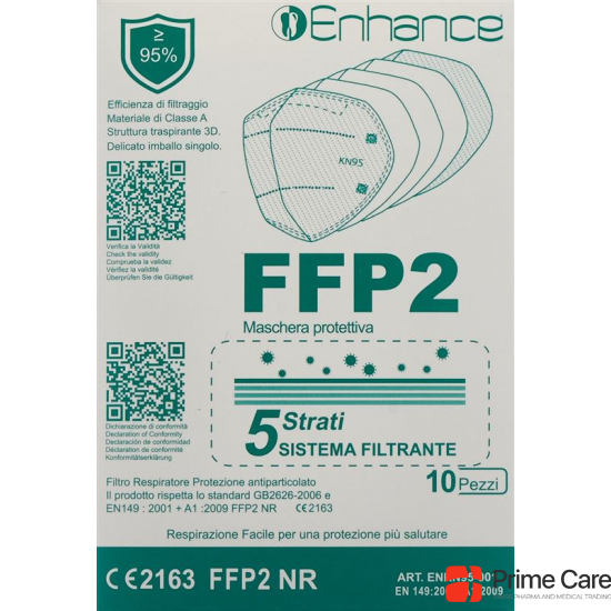 Enhance Respirator FFP2 without valve 10 pieces buy online