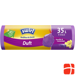 Swirl Duft-Müllbeutel 35L Lav-Vanil Zugband 9 Stück