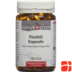 Naturstein Fischoel Kapseln Glasflasche 100 Stück