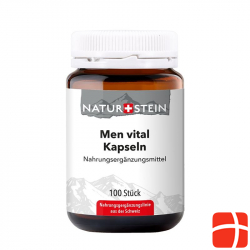 Naturstein Men Vital Kapseln Glasflasche 100 Stück