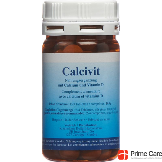 Calcivit Calcium und Vitamin D Tabletten Dose 150 Stück buy online