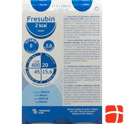 Fresubin Pi-Aps 2 Kcal Drink Neutral 4x 200ml