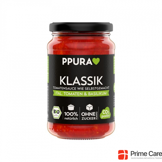 Ppura Sugo Klassik Tomanten & Basilikum Bio 340g buy online