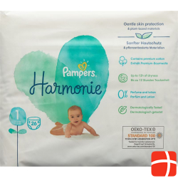 Pampers Harmonie Grösse 1 2-5kg Newborn Tragep 26 Stück