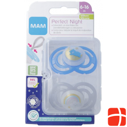 Mam Perfect Night Nuggi Sili 6-16m Boy 2 Stück