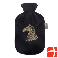 Fashy hot water bottle 2L fleece cover Pferdeko Sch