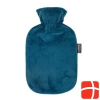 Fashy hot water bottle 2L fleece cover Petrol Therm