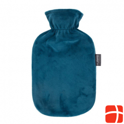 Fashy hot water bottle 2L fleece cover Petrol Therm