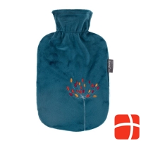 Fashy hot water bottle 2L fleece cover Pet flower Th