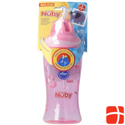 Nuby Flip-it Trinkhalmbecher Tritan 360ml Pink