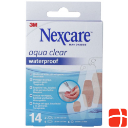 3M Nexcare Aqua Clear Waterproof 3 Groes Ass 14 Stück