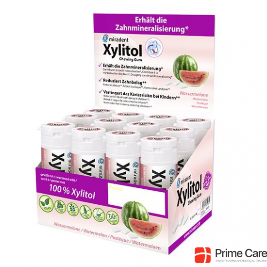 Miradent Xylitol Chewing Gum Disp Watermel 12x30pcs buy online