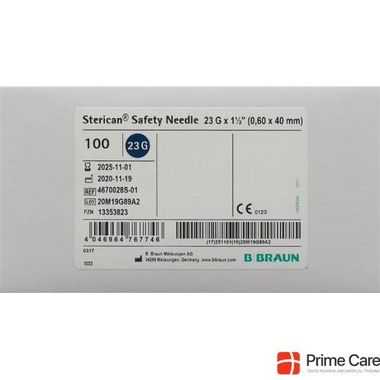 Sterican Safety G23 0.6x40mm Blau 100 Stück buy online