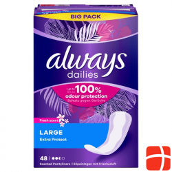 Always Panty liner Extra Protection Large Fresh Bigpack 48 pieces