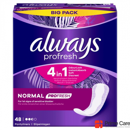 Always Panty liner Profresh Normal Bigpack 48 pieces buy online