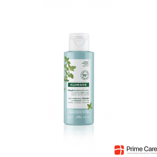 Klorane Water Mint Organic 3-in-1 Cleansing Powder 50ml buy online