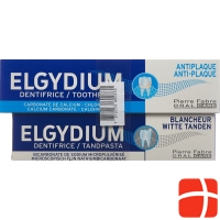 Elgydium Anti-plaq+weis Zaehne Zahnpasta Duo 2 Stück