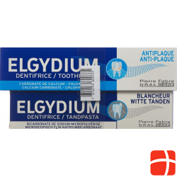 Elgydium Anti-plaq+weis Zaehne Zahnpasta Duo 2 Stück