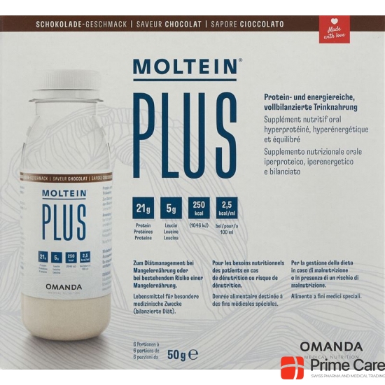 Moltein Plus 2.5 Schokolade 6 Flasche 50g buy online