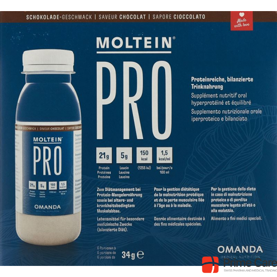 Moltein Pro 1.5 Schokolade 6 Flasche 34g buy online