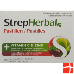 Strepherbal Pastilles Mint & Cherry 24 pieces