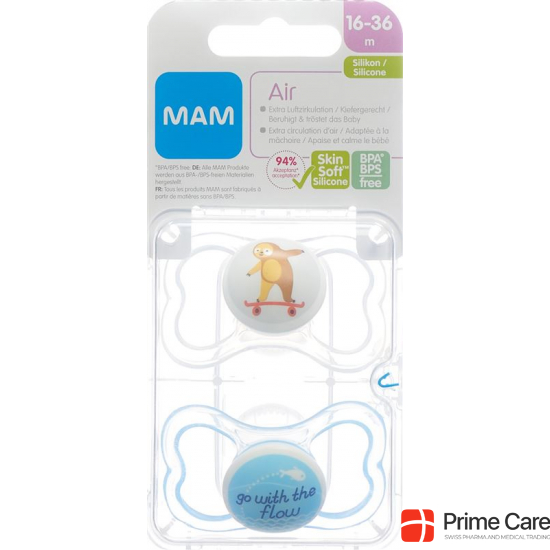 Mam Air Nuggi Silicone 16-36m Boy buy online