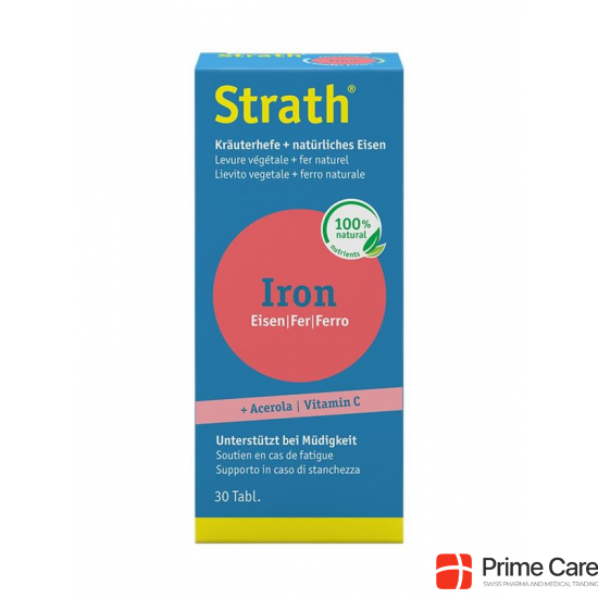 Strath Iron Natural Iron+Herbal Yeast Tablets 30 Capsules buy online