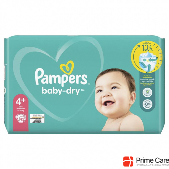 Pampers Baby Dry Grösse 4+ 10-15kg Maxi Pl Sparp 43 Stück buy online