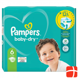 Pampers Baby Dry Grösse 6 13-18kg Ext Larg Spar 35 Stück