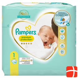 Pampers Prem Prot Grösse 1 2-5kg Nb Tragepack 24 Stück