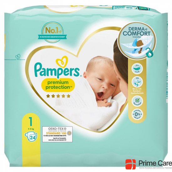 Pampers Prem Prot Grösse 1 2-5kg Nb Tragepack 24 Stück buy online