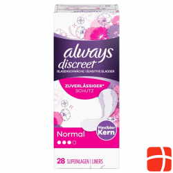 Always Discreet Incontinence panty liner normal 28 pieces