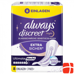 Always Discreet Incontinence Ultimate Night 8 pieces