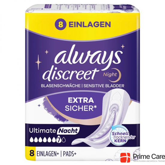 Always Discreet Incontinence Ultimate Night 8 pieces buy online