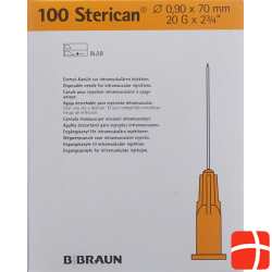 Sterican Nadel 20g 0.90x70mm Gelb Luer 100 Stück