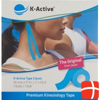 K-active Kinesio Tape 5cmx17m Blau Wasserabweisend