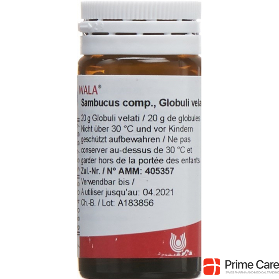 Wala Sambucus Comp Globuli Flasche 20g buy online