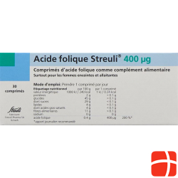 Folsäure Streuli Tabletten 400µg 30 Stück