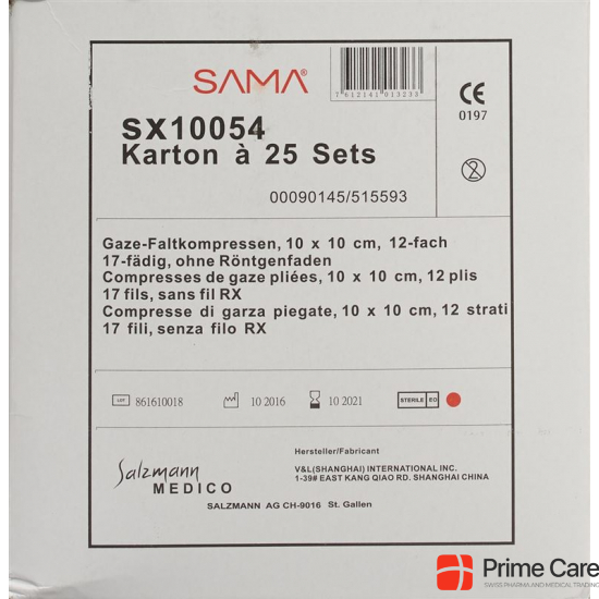 Sama Gaze-Kompresse 10x10cm 12-fach 25x 2 Stück buy online