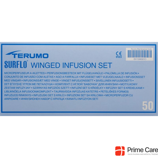 Terumo Surflo Perfusionsbesteck mit Flügelkanüle 23g 0.6x19mm Blau 50 Stück buy online