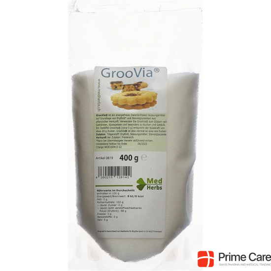 Groovia Stevia Pulver Dose 400g buy online