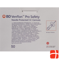 BD Venflon Pro Safety 22g 0.9x25mm Blau 50 Stück