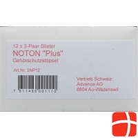 Noton Ear Plus Gehoerschutzpfropfen 12 Blister 3 Paa