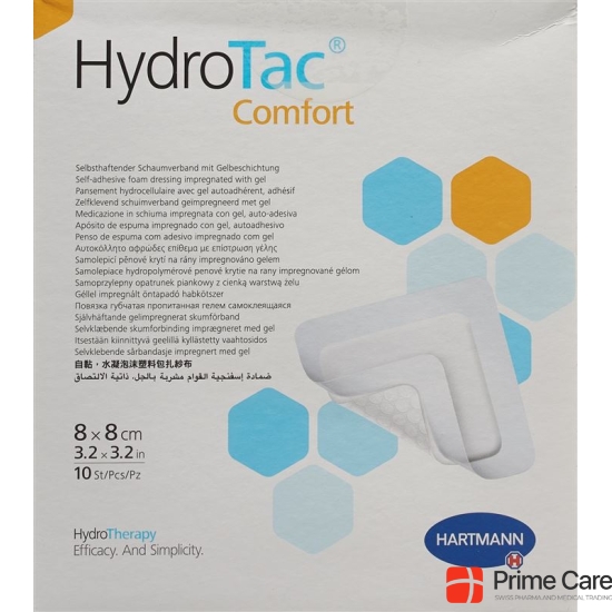 Hydrotac Comfort Wundverband 8x8cm Steril 10 Stück buy online