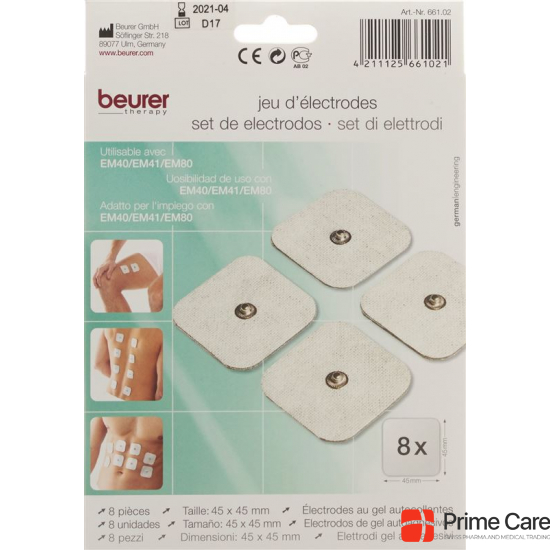 Beurer Tens Elektroden 45x45mm Standard 8 Stück buy online